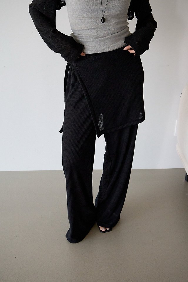 Lenoii - Korean Women Fashion - #momslook - Joy Knitted Wrap Banding Pants - 10