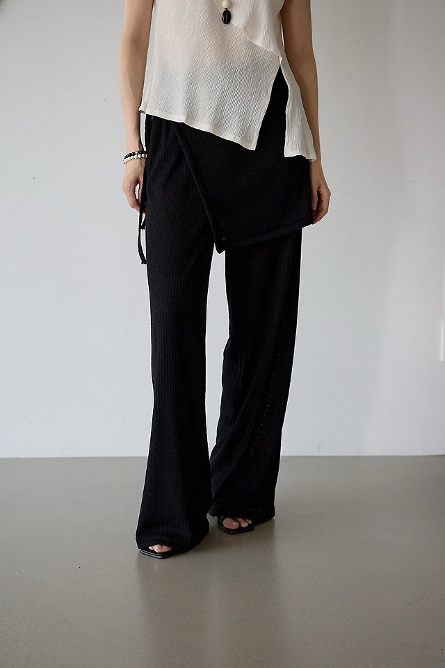 Lenoii - Korean Women Fashion - #momslook - Joy Knitted Wrap Banding Pants - 12