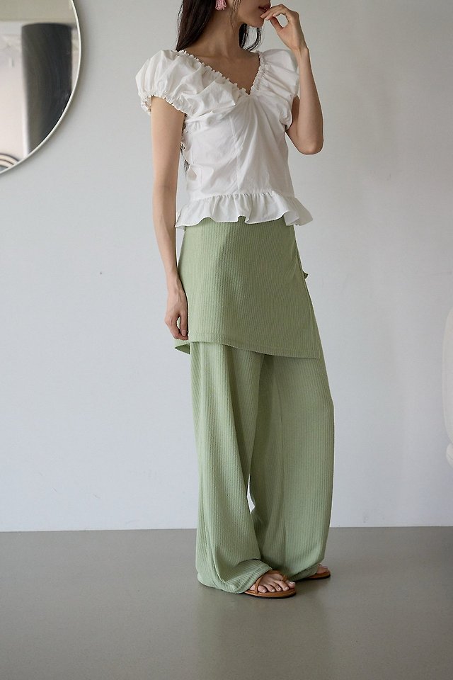 Lenoii - Korean Women Fashion - #thelittlethings - Joy Knitted Wrap Banding Pants - 4