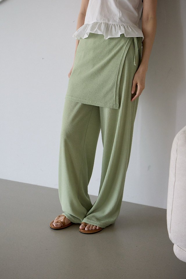 Lenoii - Korean Women Fashion - #momslook - Joy Knitted Wrap Banding Pants - 6