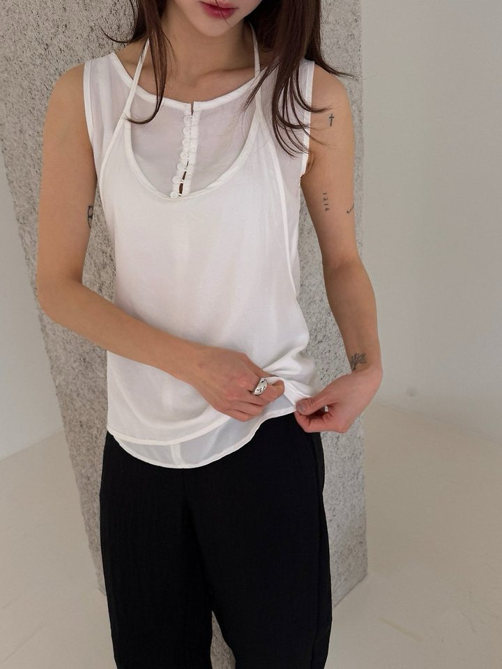 Lenoii - Korean Women Fashion - #momslook - Rona Sleeveless Bustier Set - 10
