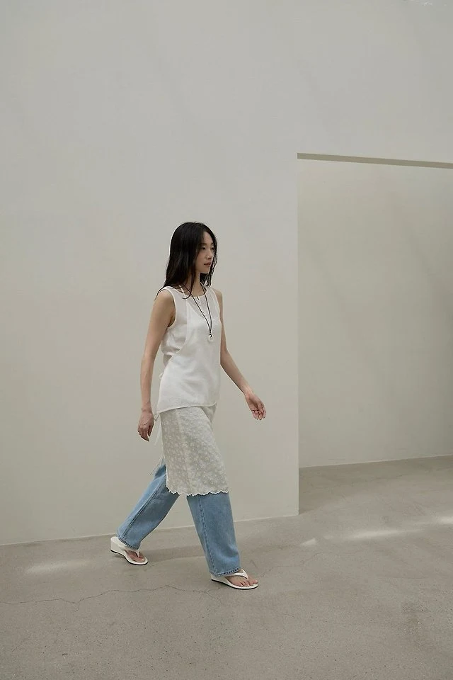 Lenoii - Korean Women Fashion - #momslook - Flora Embroidered Banding Skirt - 9