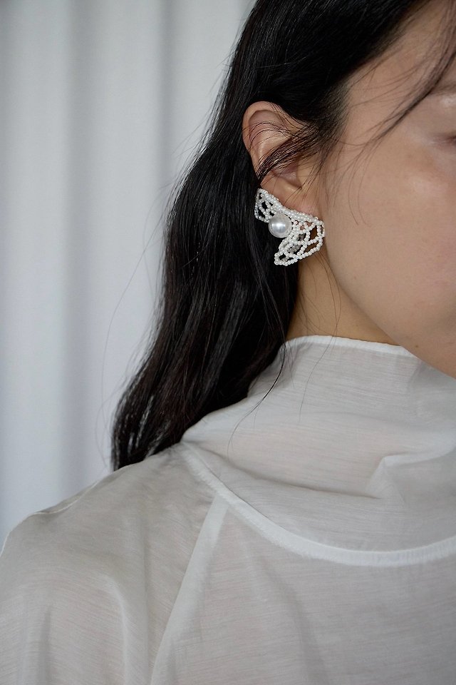 Lenoii - Korean Women Fashion - #momslook - Camellia Earrings