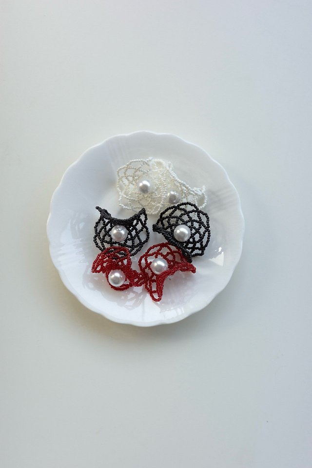 Lenoii - Korean Women Fashion - #momslook - Camellia Earrings - 11