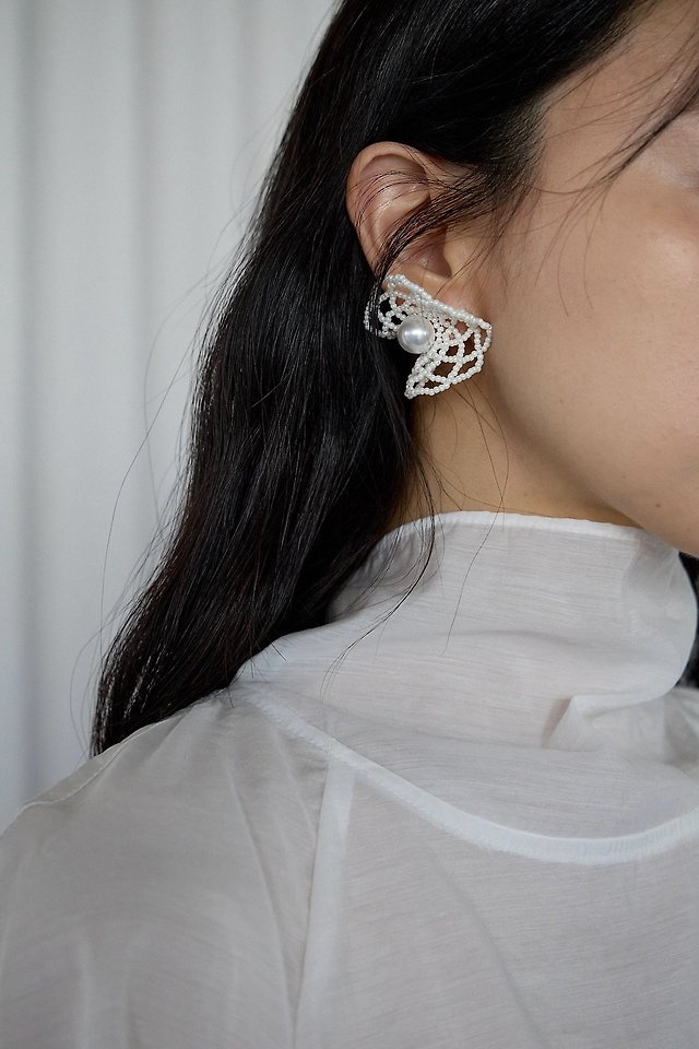 Lenoii - Korean Women Fashion - #momslook - Camellia Earrings - 7