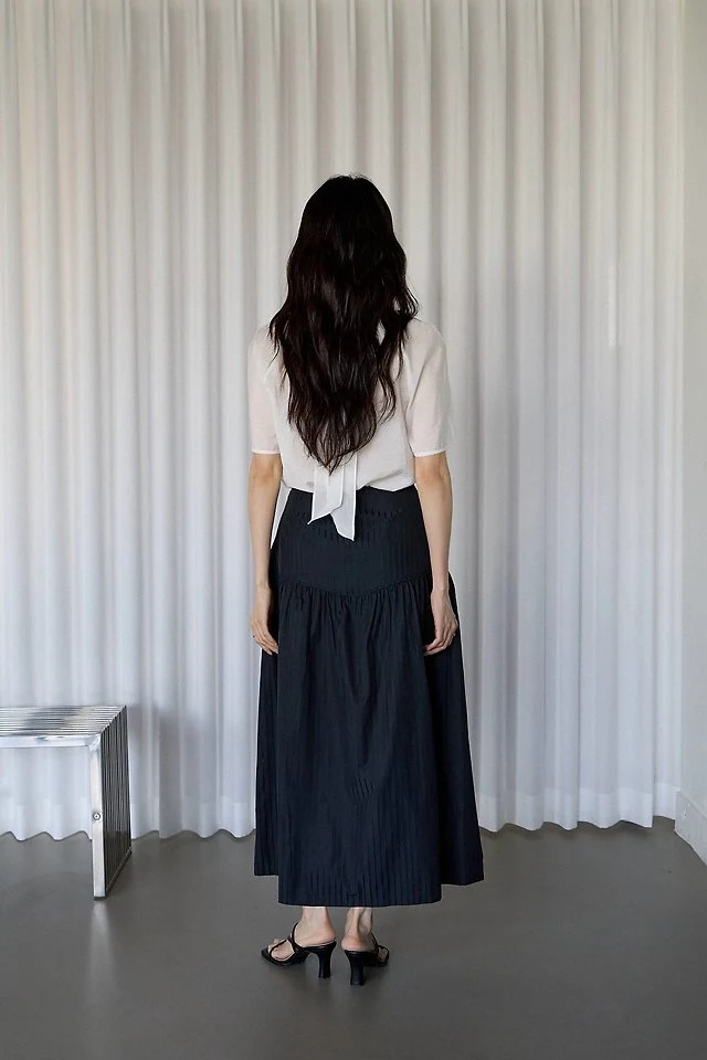 Lenoii - Korean Women Fashion - #womensfashion - Foret Stripe Long Skirt - 4