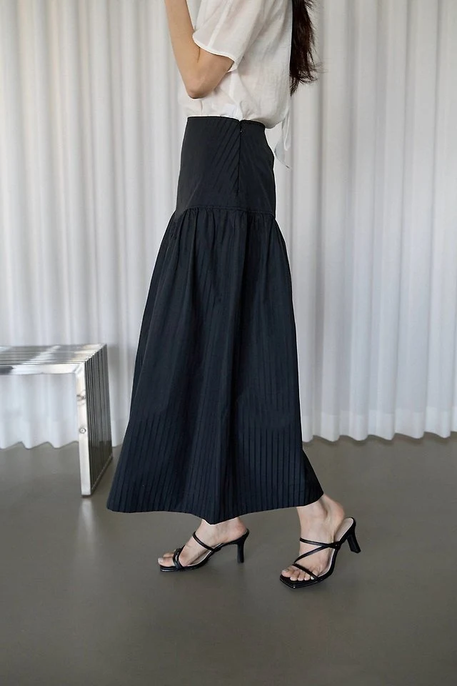 Lenoii - Korean Women Fashion - #momslook - Foret Stripe Long Skirt - 6