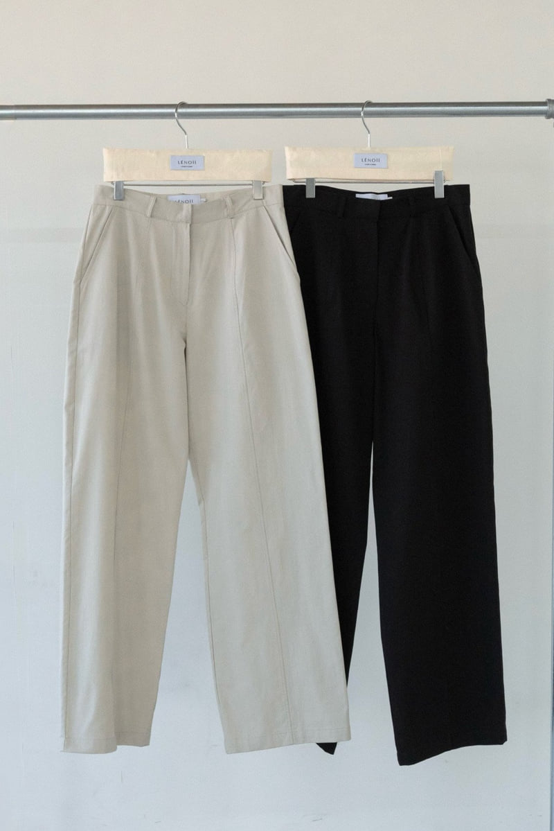 Lenoii - Korean Women Fashion - #momslook - Dua Cotton Panel Pants