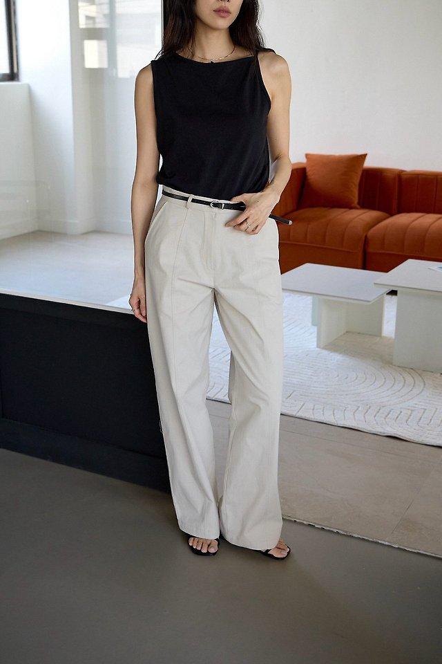Lenoii - Korean Women Fashion - #momslook - Dua Cotton Panel Pants - 7