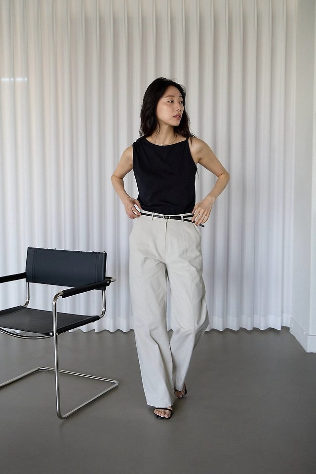 Lenoii - Korean Women Fashion - #momslook - Dua Cotton Panel Pants - 9