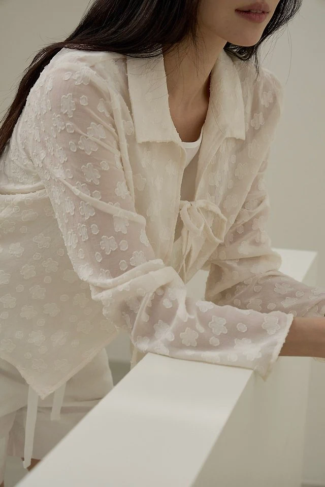 Lenoii - Korean Women Fashion - #momslook - Blossom Blouse Cardigan - 2
