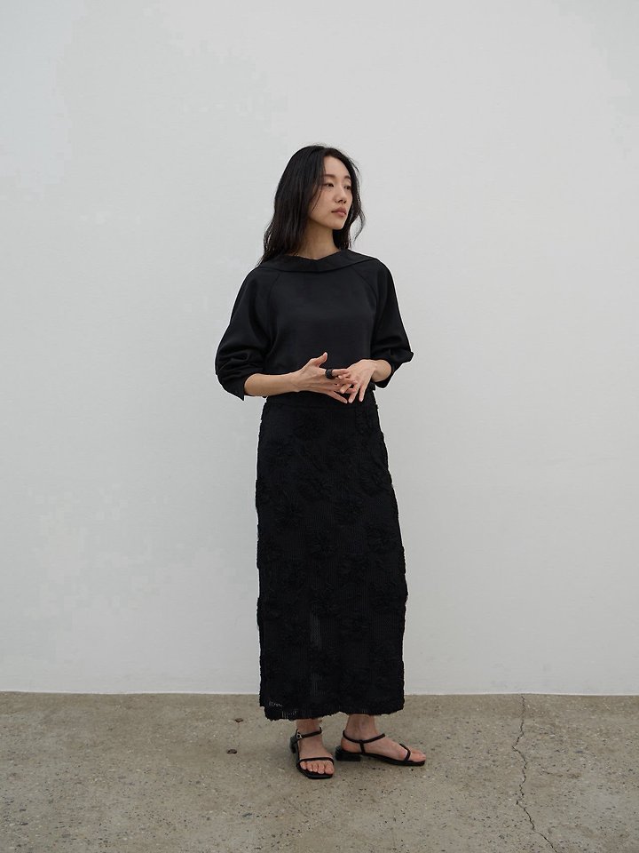 Lenoii - Korean Women Fashion - #momslook - Crochet Lace Maxi Long Skirt - 10