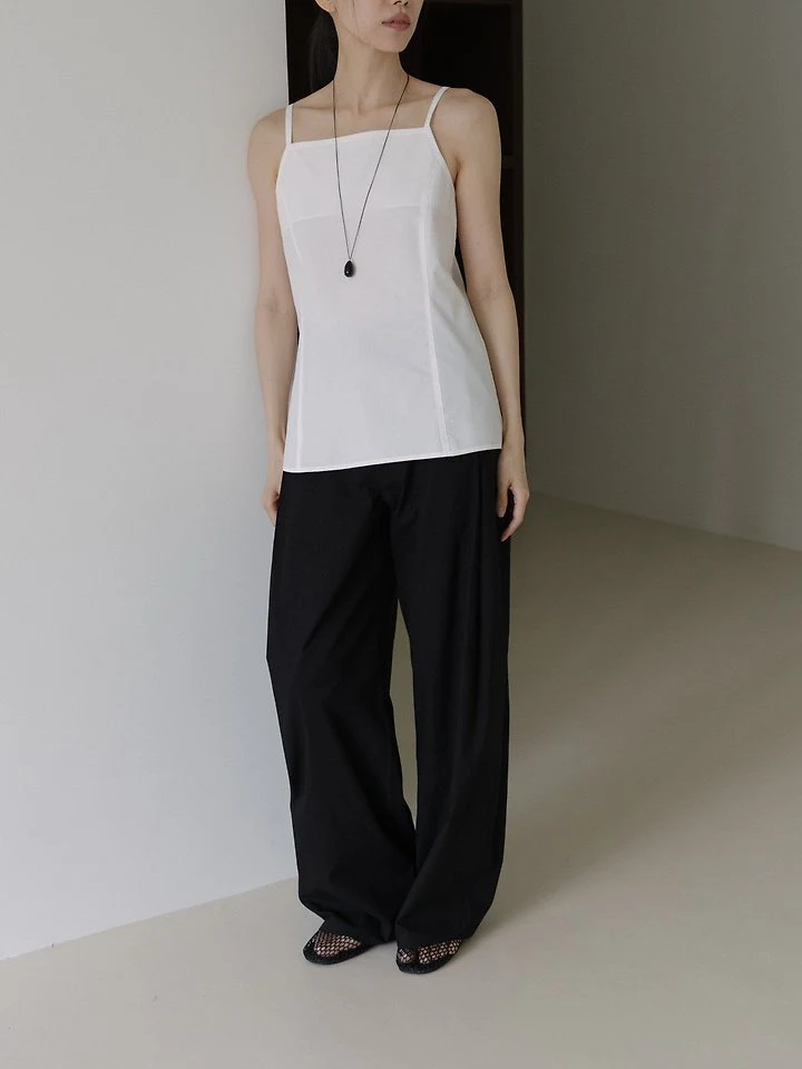 Lenoii - Korean Women Fashion - #pursuepretty - Mono Tuck Cotton Pants - 12