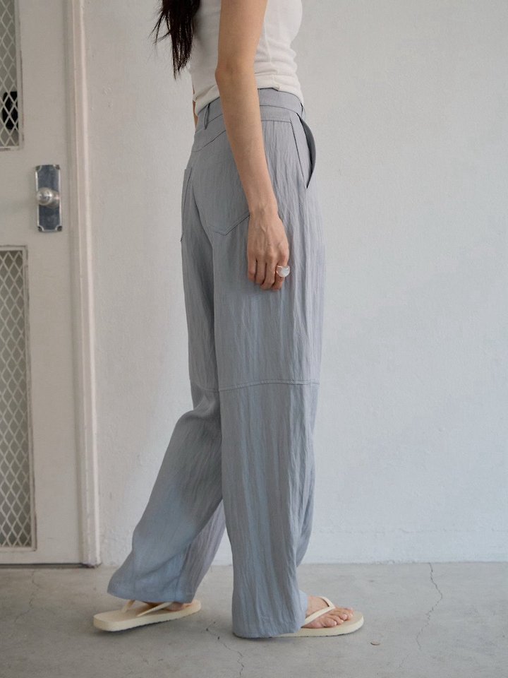 Lenoii - Korean Women Fashion - #pursuepretty - Port Loose Barrel Pants - 5