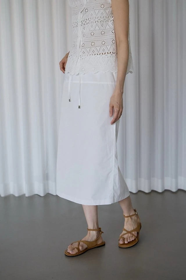 Lenoii - Korean Women Fashion - #vintagekidsstyle - Anco Banding Midi Skirt - 4
