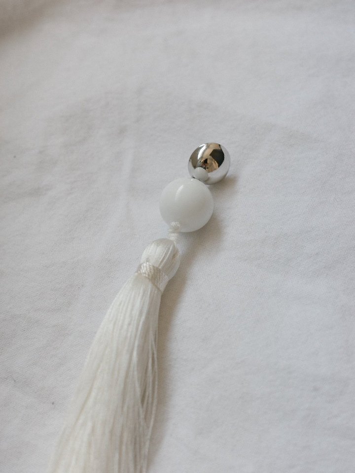 Lenoii - Korean Women Fashion - #pursuepretty - Bianco One-Side Ball Tassel Earrings - 10
