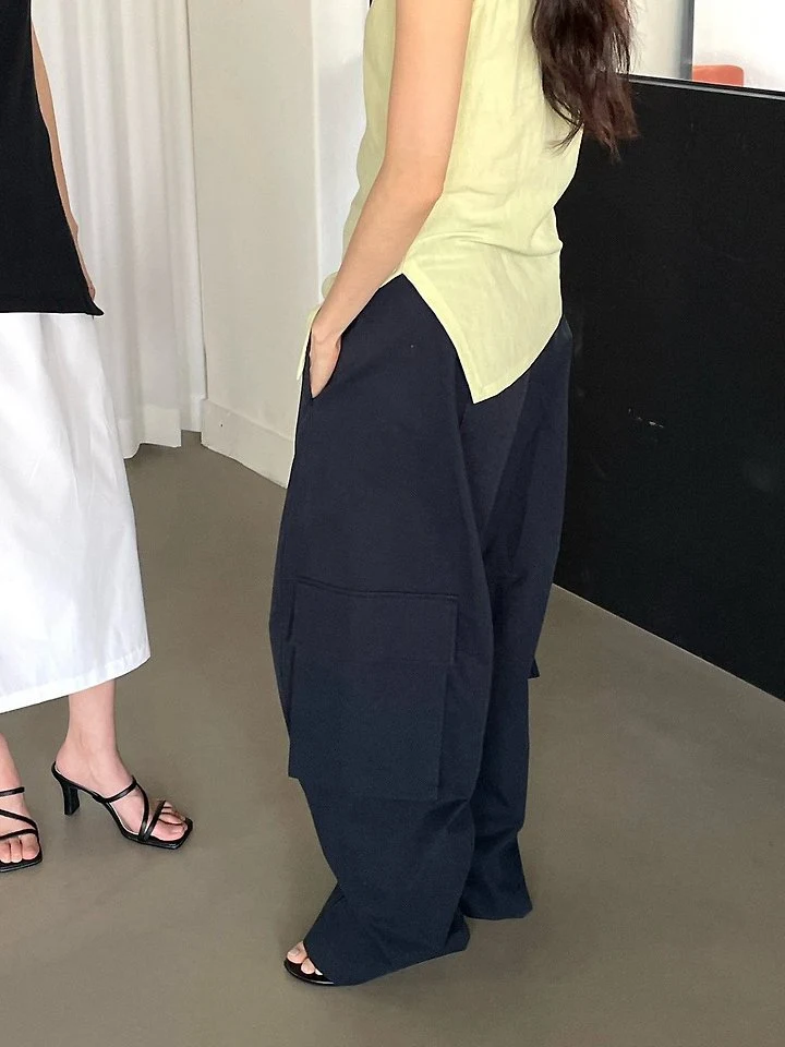 Lenoii - Korean Women Fashion - #restrostyle - Harry Cargo Wide Pants - 8