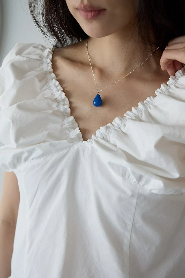 Lenoii - Korean Women Fashion - #shopsmall - La Villa Natural Stone Silver-Plated Chain Necklace - 3