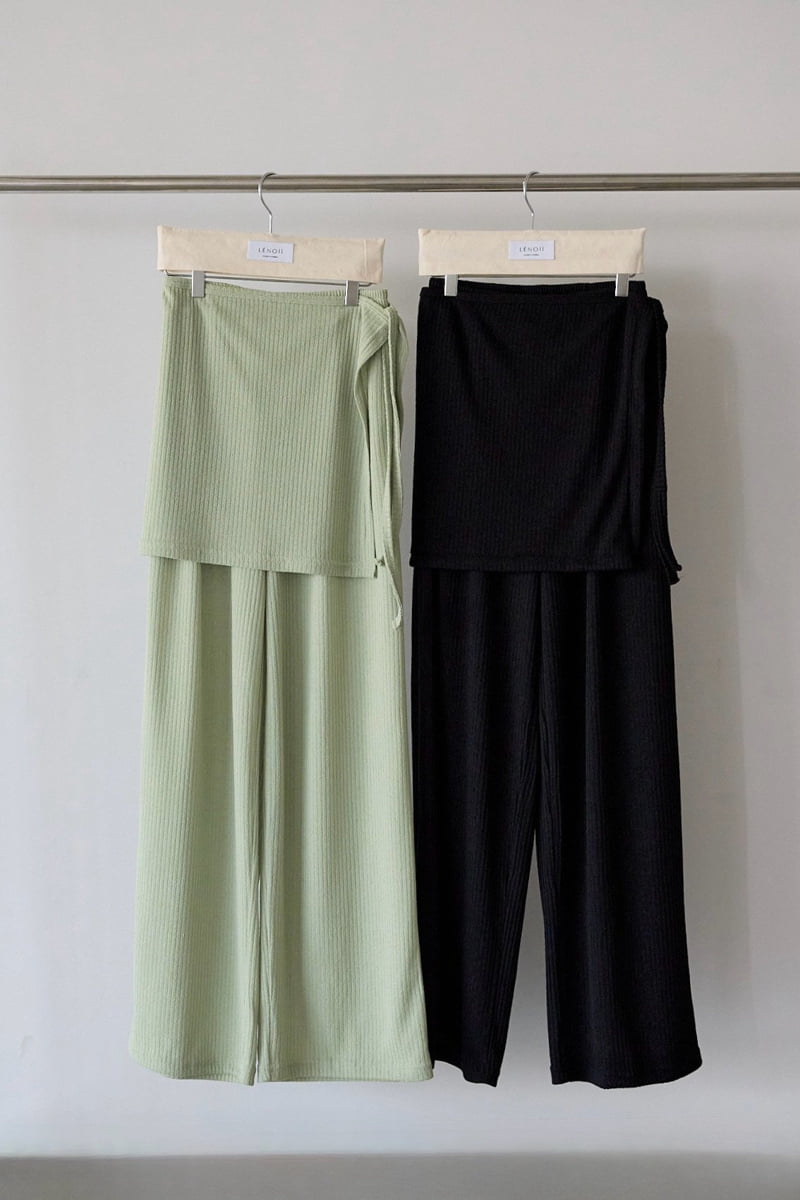 Lenoii - Korean Women Fashion - #shopsmall - Joy Knitted Wrap Banding Pants