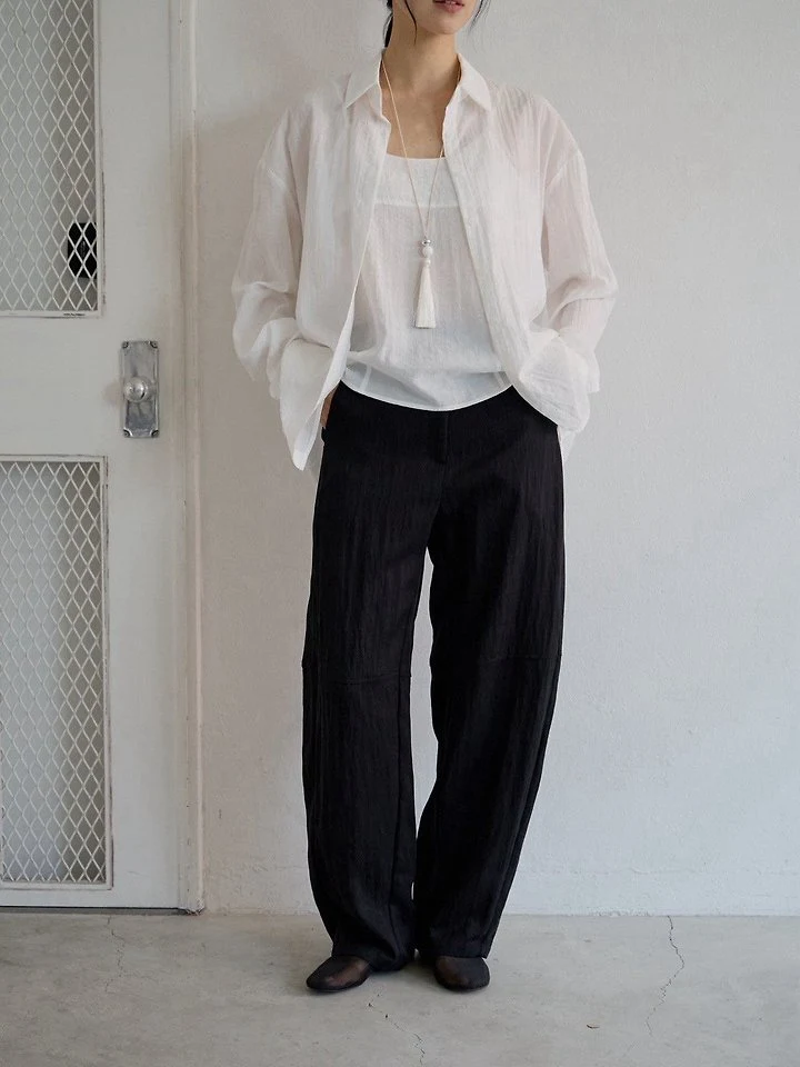 Lenoii - Korean Women Fashion - #thatsdarling - Port Loose Barrel Pants - 9