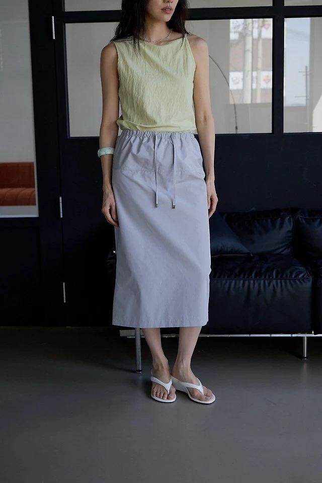 Lenoii - Korean Women Fashion - #thatsdarling - Anco Banding Midi Skirt - 8
