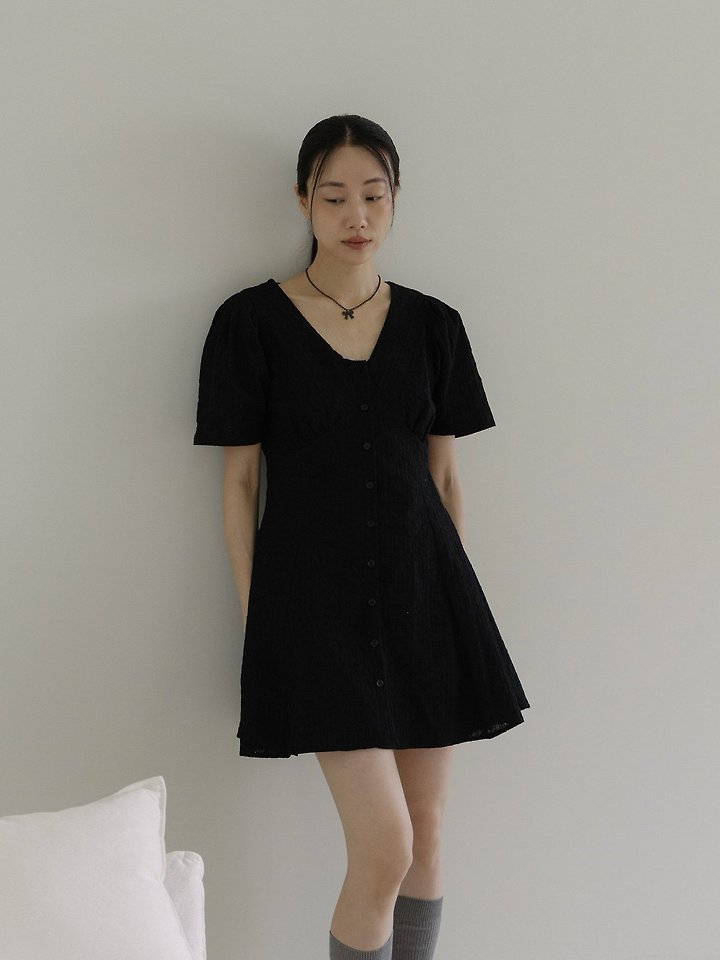 Lenoii - Korean Women Fashion - #vintageinspired - Fran Embroidered One-piece - 11