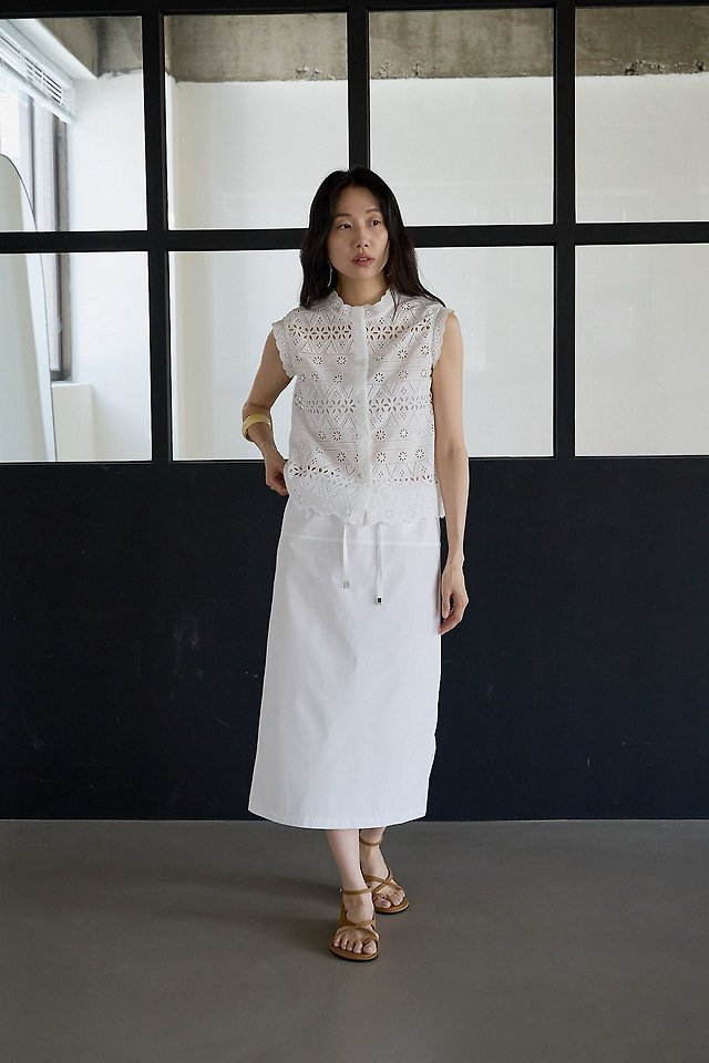 Lenoii - Korean Women Fashion - #vintageinspired - Anco Banding Midi Skirt - 2