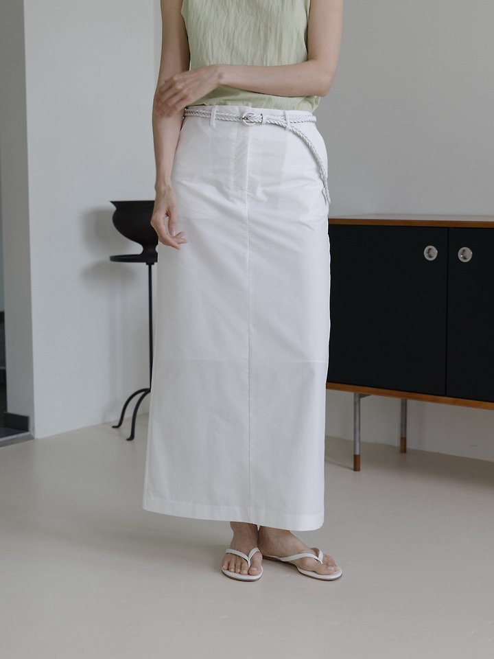 Lenoii - Korean Women Fashion - #momslook - Selly Cotton Maxi Skirt - 4
