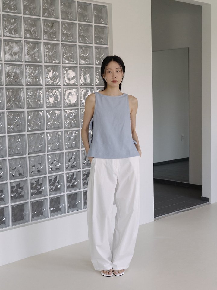Lenoii - Korean Women Fashion - #womensfashion - Venice Linen Strap Blouse - 3