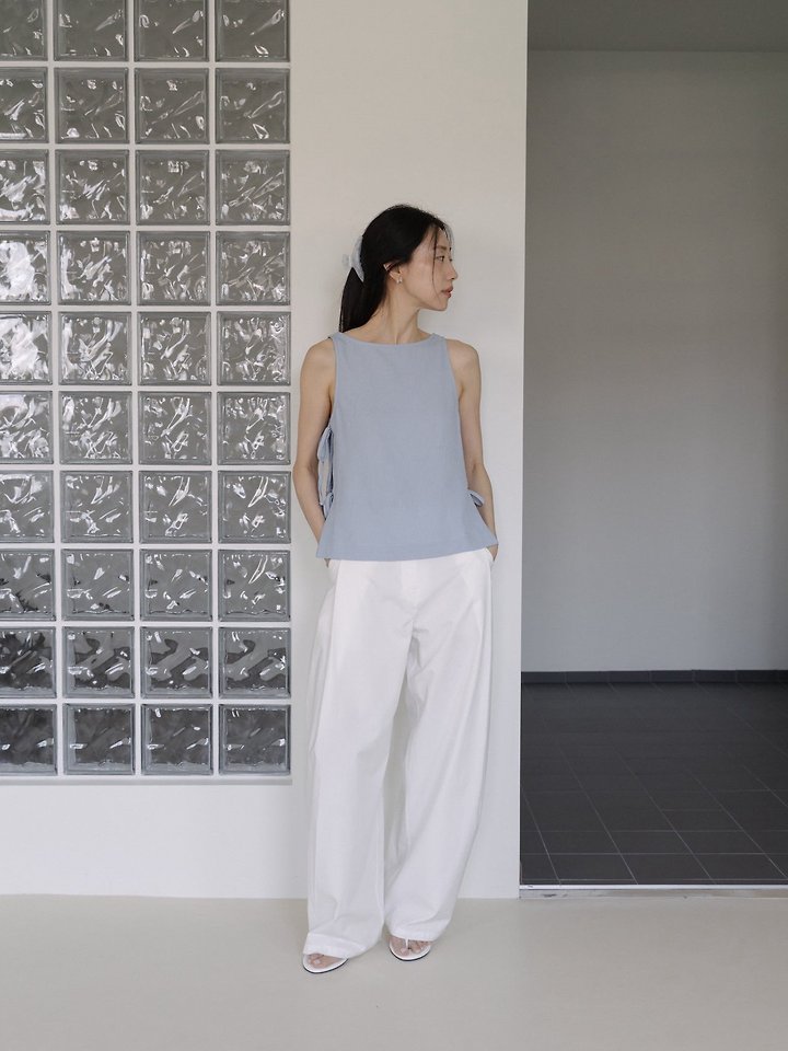 Lenoii - Korean Women Fashion - #womensfashion - Venice Linen Strap Blouse - 5