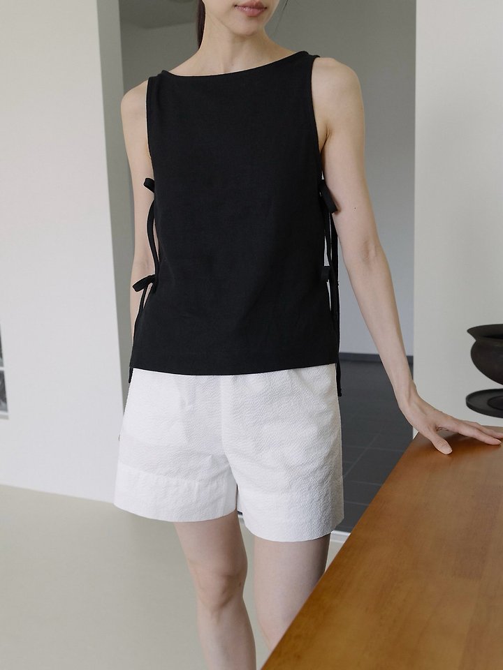 Lenoii - Korean Women Fashion - #womensfashion - Venice Linen Strap Blouse - 9