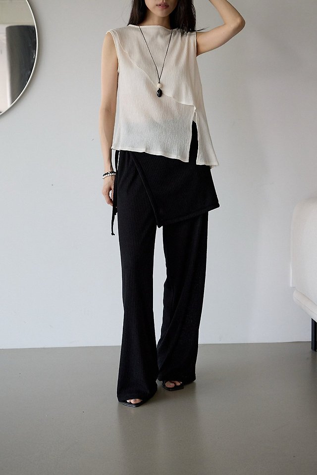 Lenoii - Korean Women Fashion - #womensfashion - Wave Pleated Blouse - 2