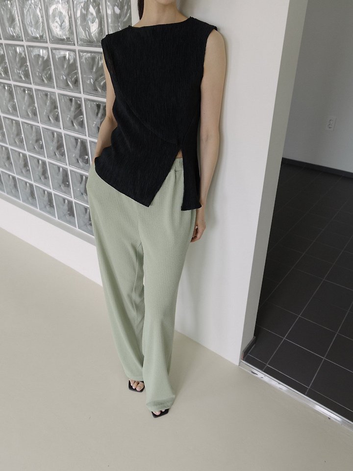 Lenoii - Korean Women Fashion - #womensfashion - Wave Pleated Blouse - 8