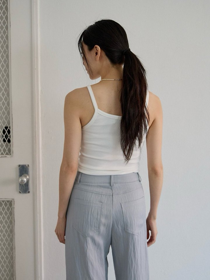 Lenoii - Korean Women Fashion - #womensfashion - Back-Off Ribbed Sleeveless Top - 3