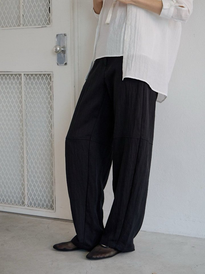 Lenoii - Korean Women Fashion - #womensfashion - Port Loose Barrel Pants - 12