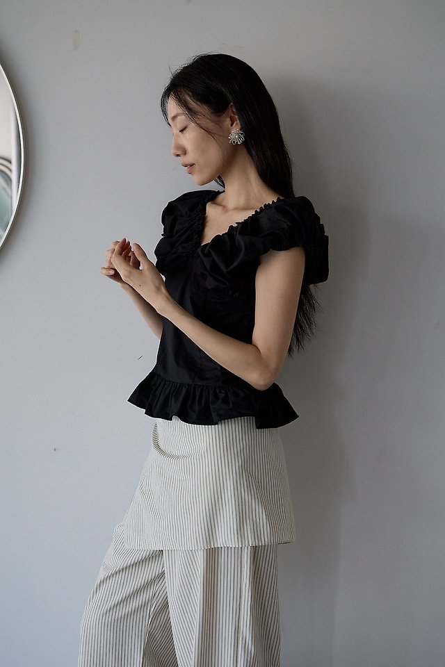 Lenoii - Korean Women Fashion - #womensfashion - Oat Shirring Cotton Blouse - 8