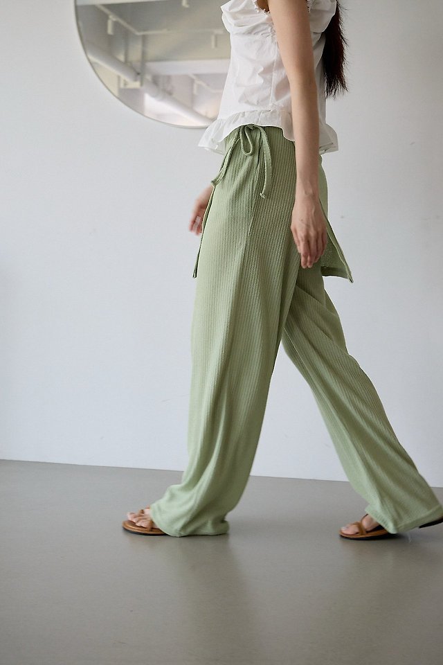 Lenoii - Korean Women Fashion - #womensfashion - Joy Knitted Wrap Banding Pants - 5