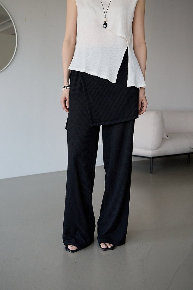 Lenoii - Korean Women Fashion - #womensfashion - Joy Knitted Wrap Banding Pants - 7