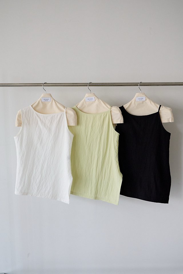 Lenoii - Korean Women Fashion - #womensfashion - Lime Asymmetrical Sleeveless Blouse - 10