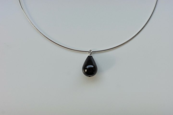 Lenoii - Korean Women Fashion - #womensfashion - Onyx Drop Bangle Necklace - 6