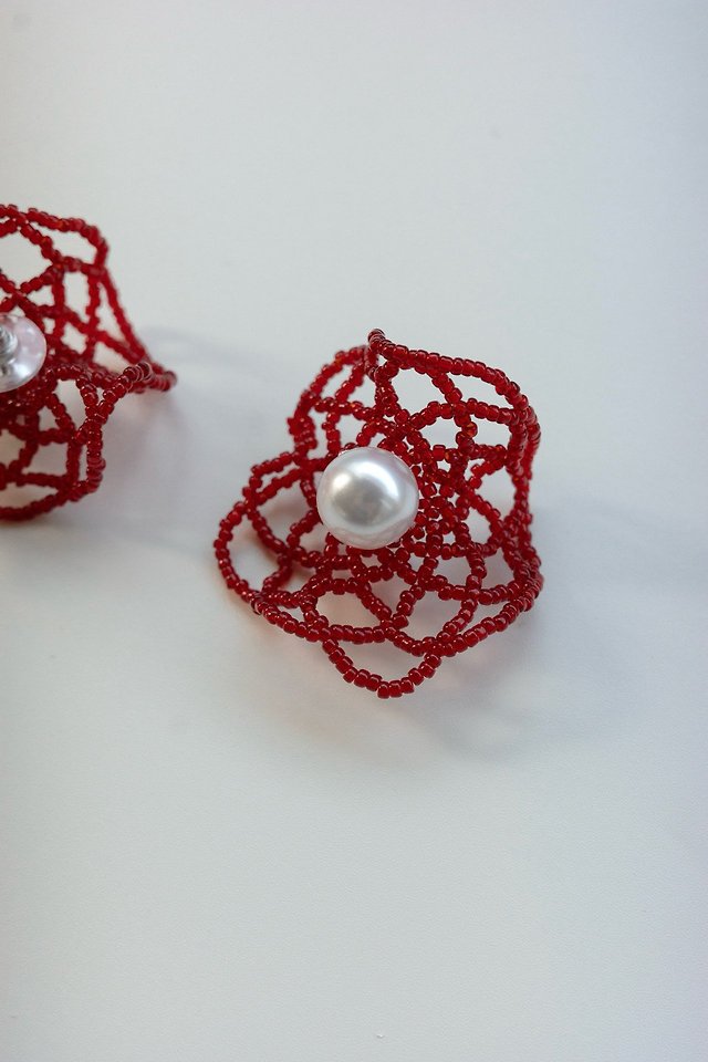 Lenoii - Korean Women Fashion - #womensfashion - Camellia Earrings - 12