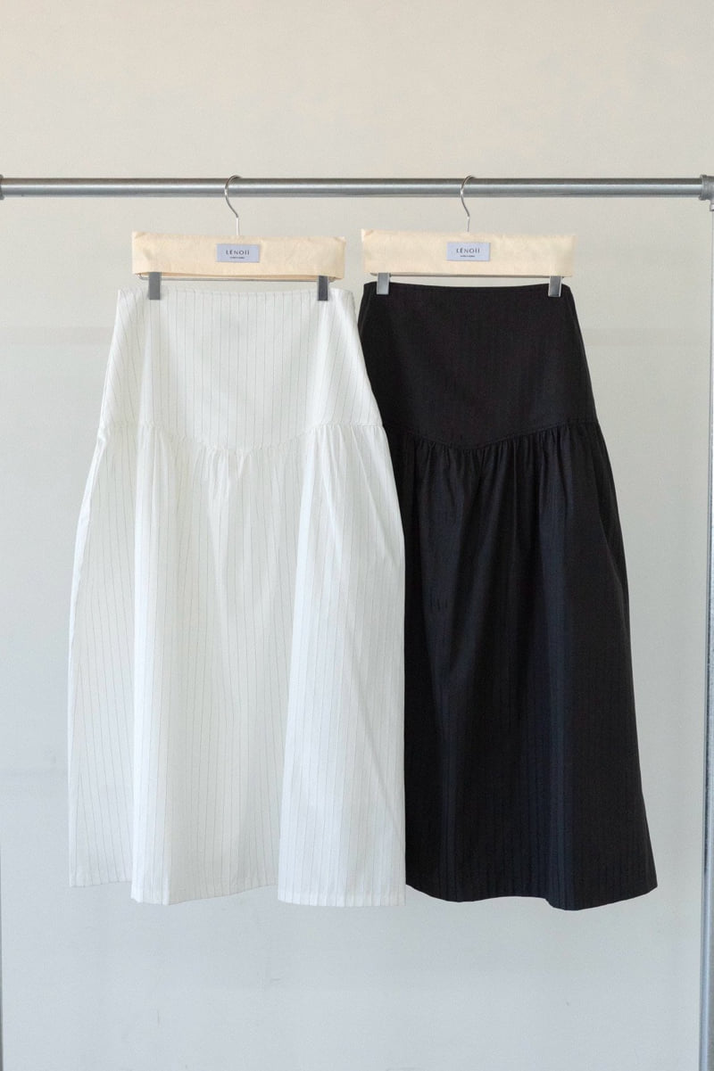 Lenoii - Korean Women Fashion - #womensfashion - Foret Stripe Long Skirt