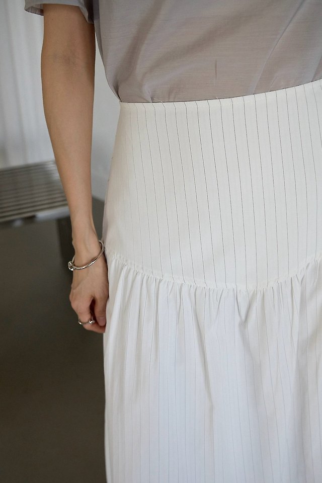 Lenoii - Korean Women Fashion - #womensfashion - Foret Stripe Long Skirt - 11