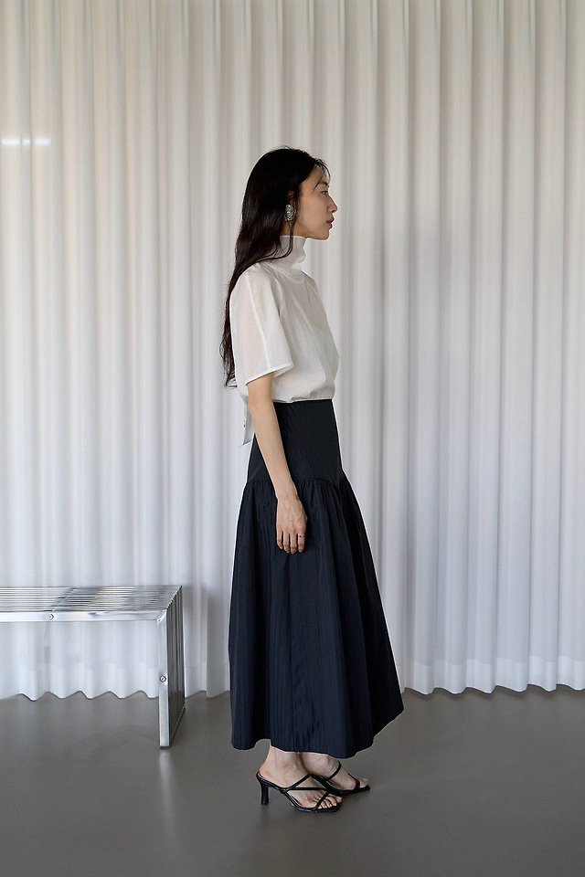 Lenoii - Korean Women Fashion - #womensfashion - Foret Stripe Long Skirt - 3