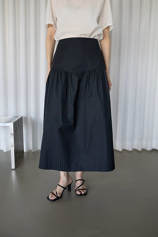 Lenoii - Korean Women Fashion - #womensfashion - Foret Stripe Long Skirt - 5
