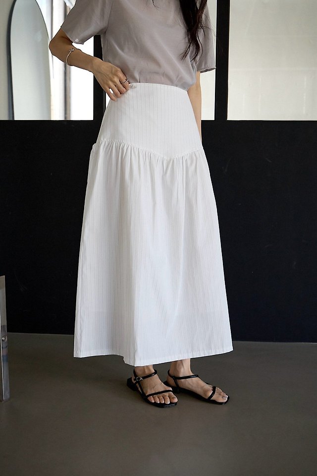Lenoii - Korean Women Fashion - #womensfashion - Foret Stripe Long Skirt - 7