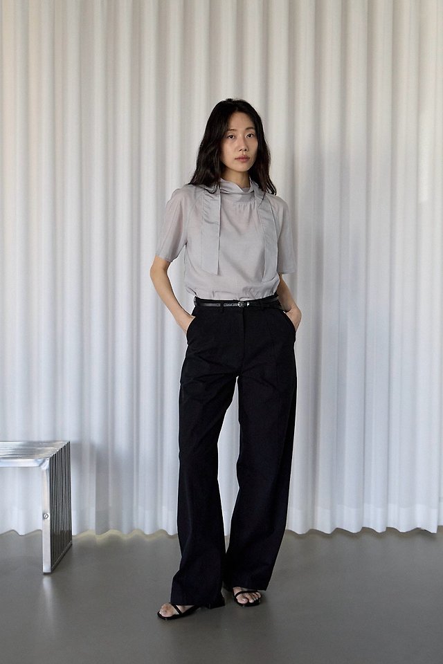 Lenoii - Korean Women Fashion - #womensfashion - Dua Cotton Panel Pants - 2