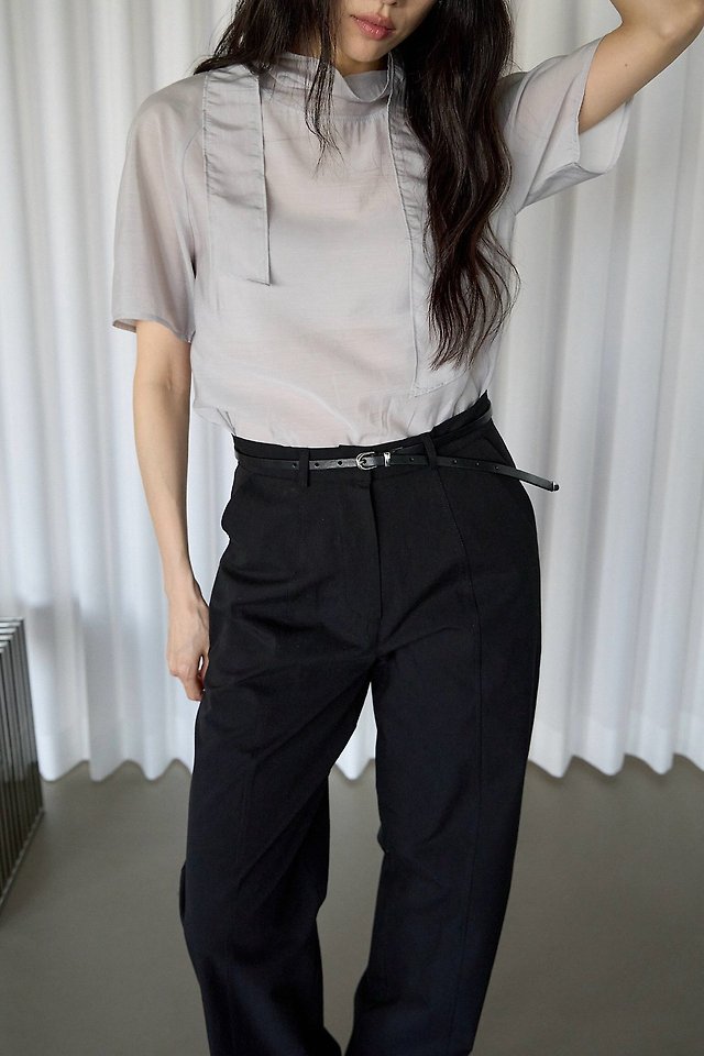 Lenoii - Korean Women Fashion - #womensfashion - Dua Cotton Panel Pants - 6