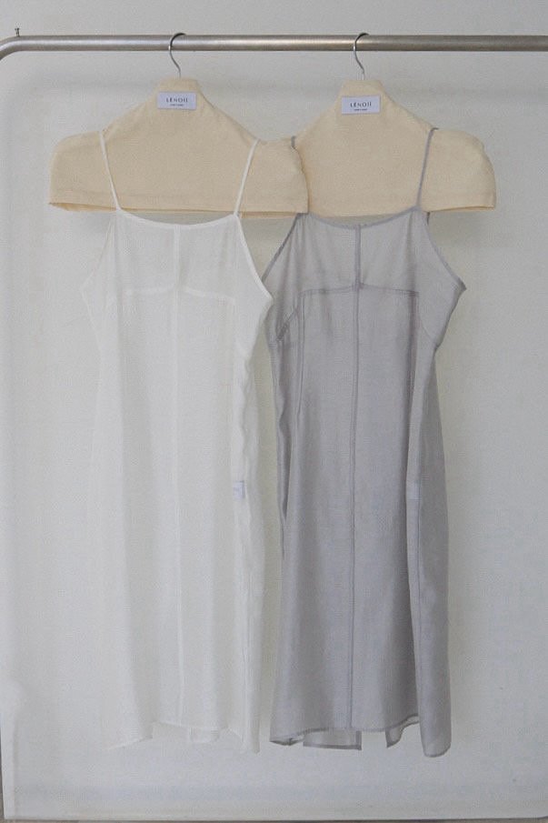 Lenoii - Korean Women Fashion - #womensfashion - Peach Sheer Layered One-piece