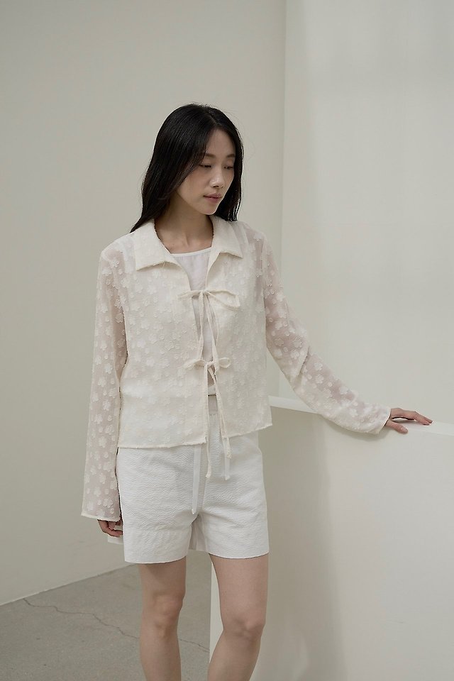 Lenoii - Korean Women Fashion - #womensfashion - Blossom Blouse Cardigan - 3